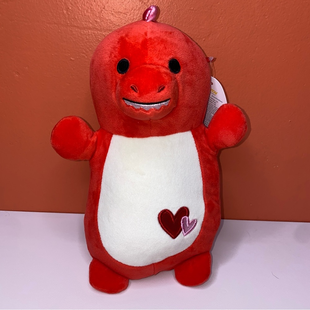 Squishmallow Hug Mee Duster the Dinosaur 10”